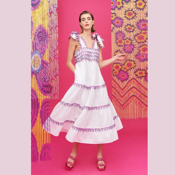 NWT CeliaB Kelly Dress White L - Picture 5 of 9